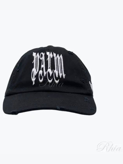 Gothic Logo Ball Cap Black - PALM ANGELS - BALAAN 2