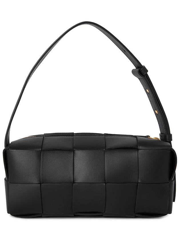 Brick Cassette Intrecciato Small Shoulder Bag Black - BOTTEGA VENETA - BALAAN 4