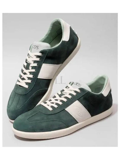 Logo Suede Low Top Sneakers Green - TOD'S - BALAAN 2