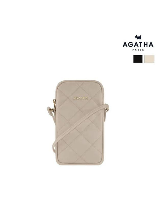 Quilted Mini Phone Cross Bag - AGATHA APPAREL - BALAAN 1