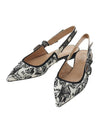 Jadior Embroidery Cotton Slingback Flats - DIOR - BALAAN 1