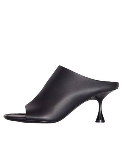 Open Toe Leather Sandals Heels Black - ACNE STUDIOS - BALAAN 2