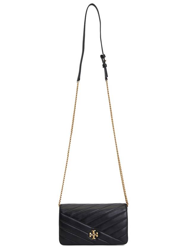 Kira Chevron Chain Cross Bag Black - TORY BURCH - BALAAN 7