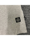 Kids Logo Patch Wool Cashmere Muffler Melange Gray 7916N02Z3 V0M64 - STONE ISLAND - BALAAN 3