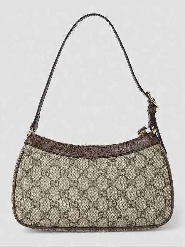 Ophidia GG Small Canvas Shoulder Bag Beige Ebony - GUCCI - BALAAN 5