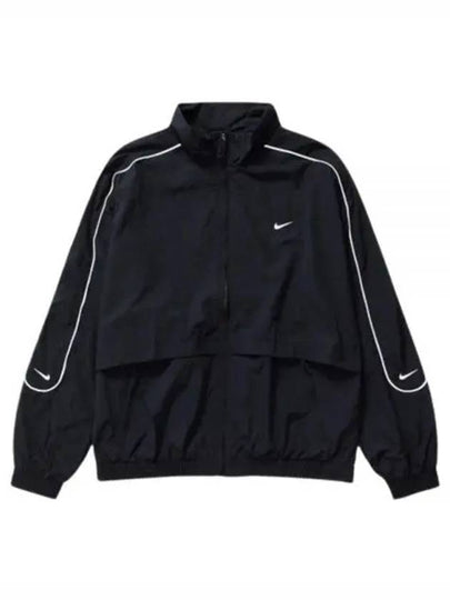 NSW Solo Swoosh Woven Track Jacket Black - NIKE - BALAAN 2