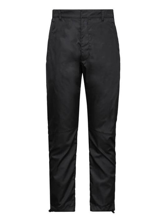 Re-Nylon Straight Pants Black - PRADA - BALAAN 1