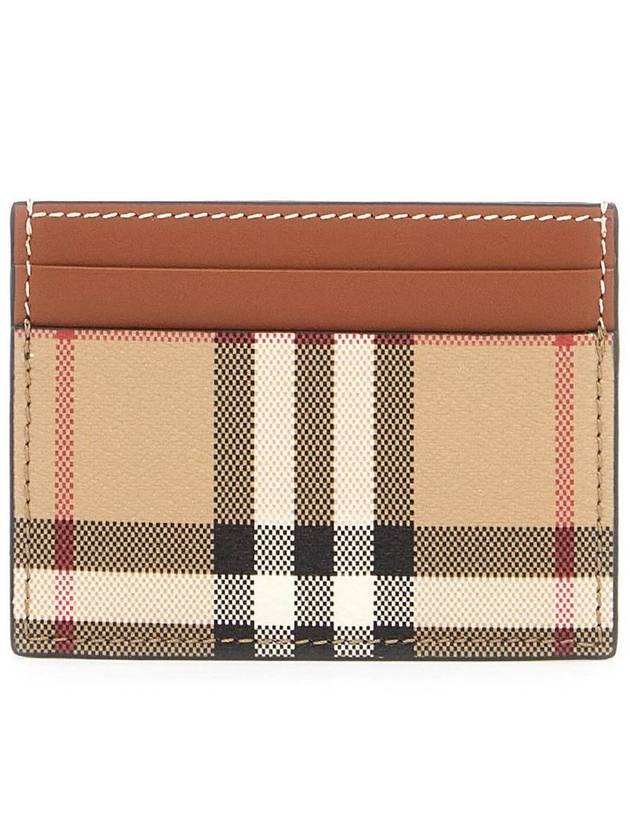 Check Card Wallet Beige - BURBERRY - BALAAN 5