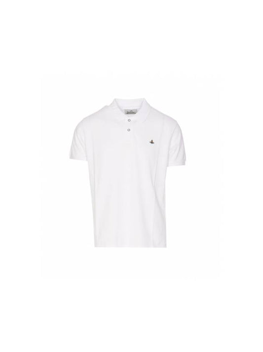 Embroidered Logo Classic Polo Shirt White - VIVIENNE WESTWOOD - BALAAN 1