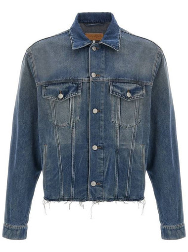 Mm6 Maison Margiela Raw Cut Denim Jacket - MAISON MARGIELA - BALAAN 1