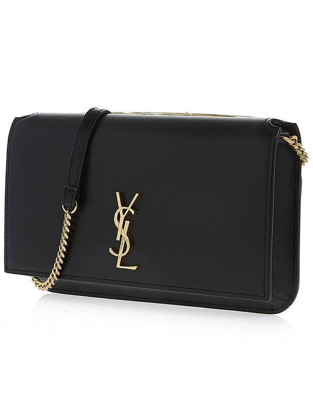 Cassandra Phone Holder Strap Cross Bag Black - SAINT LAURENT - BALAAN 3