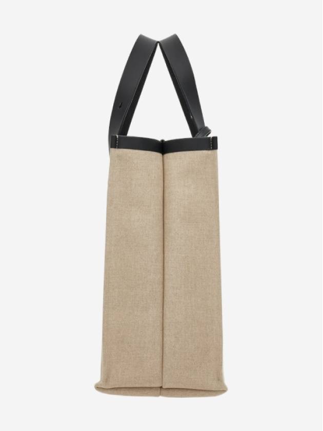 Signature Canvas Tote Bag Natural - SALVATORE FERRAGAMO - BALAAN 3