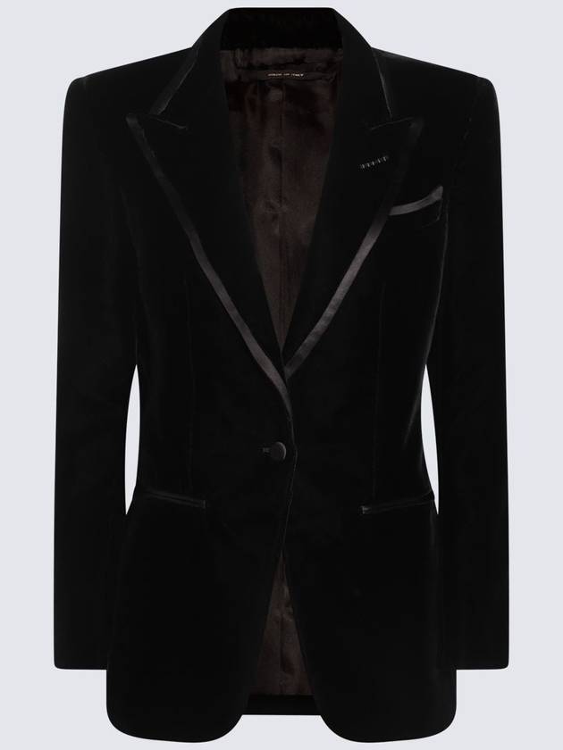 Tom Ford Black Viscose Blazer - TOM FORD - BALAAN 1