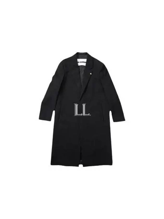 Back Slit Wool Single Coat Black - JIL SANDER - BALAAN 2