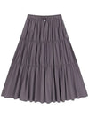 OG Woven Stretch Shirring Long Skirt Dark Gray - OFFGRID - BALAAN 1