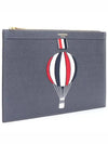 Air Balloon Applique Small Clutch Bag Grey - THOM BROWNE - BALAAN 4