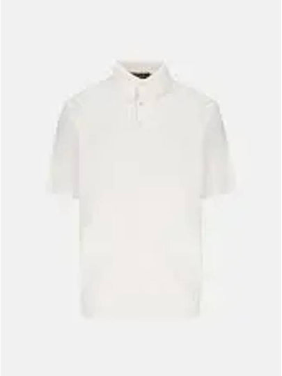 Men's MM Cotton Short Sleeve Polo Shirt White - LORO PIANA - BALAAN 2