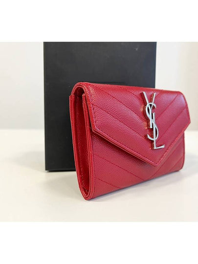 Case tear YSL Chevron Matelasse Monogram Envelope Bicycle Wallet 414404 - SAINT LAURENT - BALAAN 2