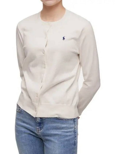 W Cotton Blend Cardigan Ivory - POLO RALPH LAUREN - BALAAN 1