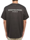 Logo Cotton Short Sleeve T-Shirt Dark Grey - WOOYOUNGMI - BALAAN 5