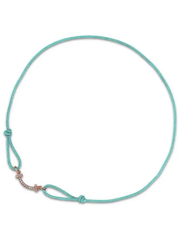 Smile Bracelet Rose Gold Diamonds Tiffany Blue Cable 7500 DRT - TIFFANY & CO. - BALAAN 1