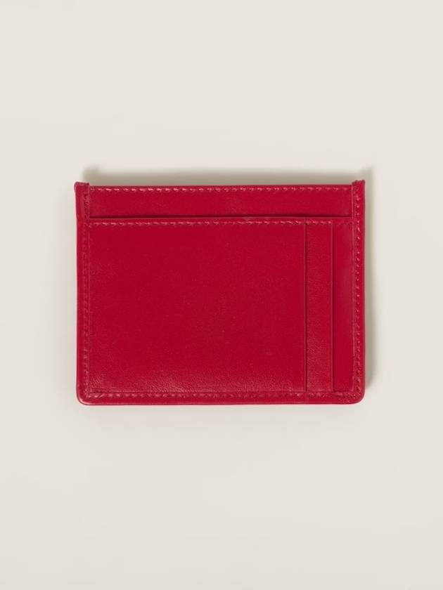 Materasse Nappa Leather Card Wallet Red - MIU MIU - BALAAN 4