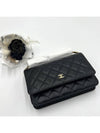 Classic Wallet On Chain Crossbody Bag Grained Calfskin Gold Black - CHANEL - BALAAN 2