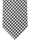 Men's Houndstooth Silk Tie White Black - TOM FORD - BALAAN 3