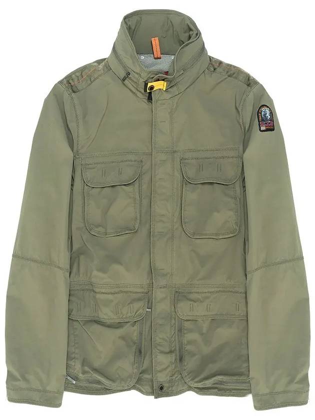 High Neck Patch Pockets Cotton Blend Bomber Jacket Desert Military Green - PARAJUMPERS - BALAAN 3