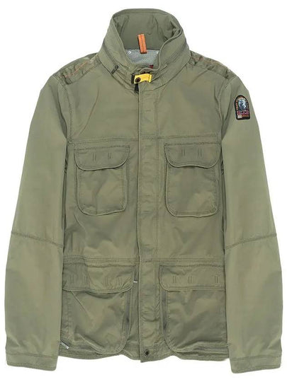 High Neck Patch Pockets Cotton Blend Bomber Jacket Desert Military Green - PARAJUMPERS - BALAAN 2