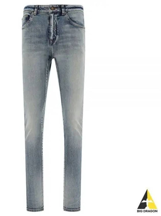 Women's Denim Skinny Jeans Light Blue - SAINT LAURENT - BALAAN 2