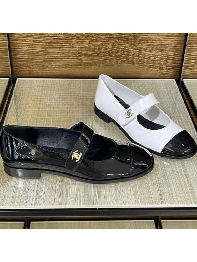 CC Logo Mary Jane Patent Shoes Flat Pumps Loafers G45280 - CHANEL - BALAAN 1