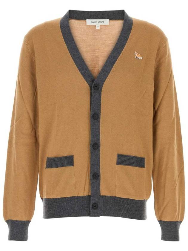 Baby Fox Patch Regular Cardigan Beige - MAISON KITSUNE - BALAAN 2