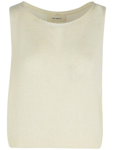 Lisa Yang 'Devine' Cream Silk Blend Vest - LISA YANG - BALAAN 1