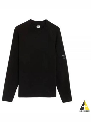 CP Company Chenille Cotton Crew Neck Knit Sweater 17CMKN040A 005558G 999 - CP COMPANY - BALAAN 1