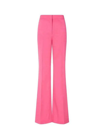 STELLA McCARTNEY STRETCH FLARED WOOL PANTS DARK PINK - STELLA MCCARTNEY - BALAAN 1