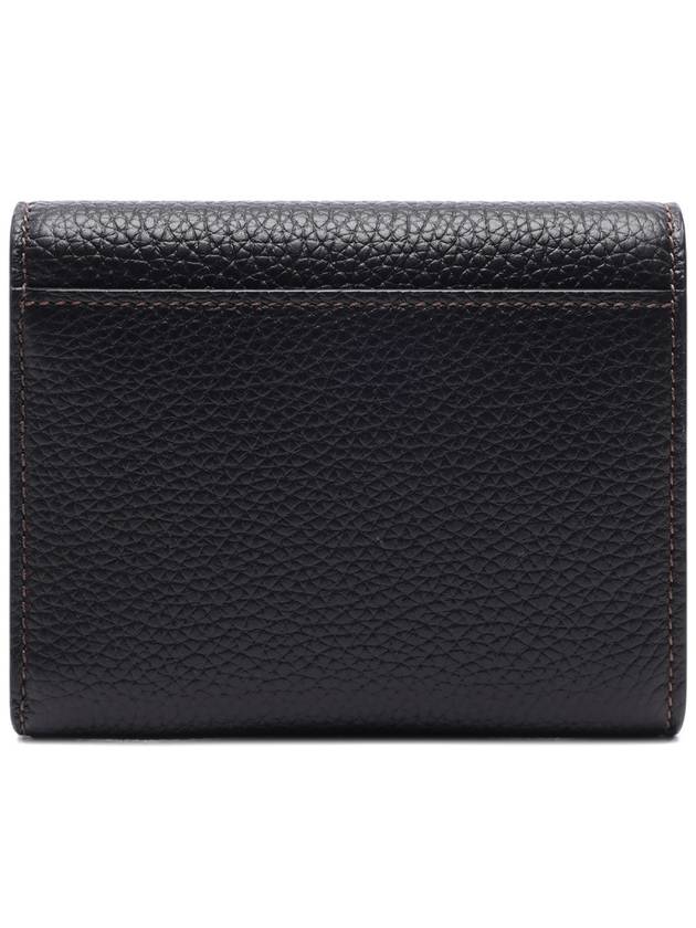 Monogram Motif Grainy Leather Folding Wallet Black - BURBERRY - BALAAN 5