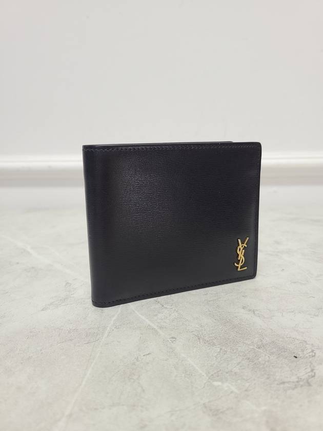 Black gold monogram wallet - SAINT LAURENT - BALAAN 3