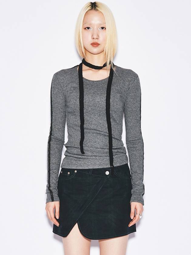 Textured Barbour mini skirt - GYEOL - BALAAN 1