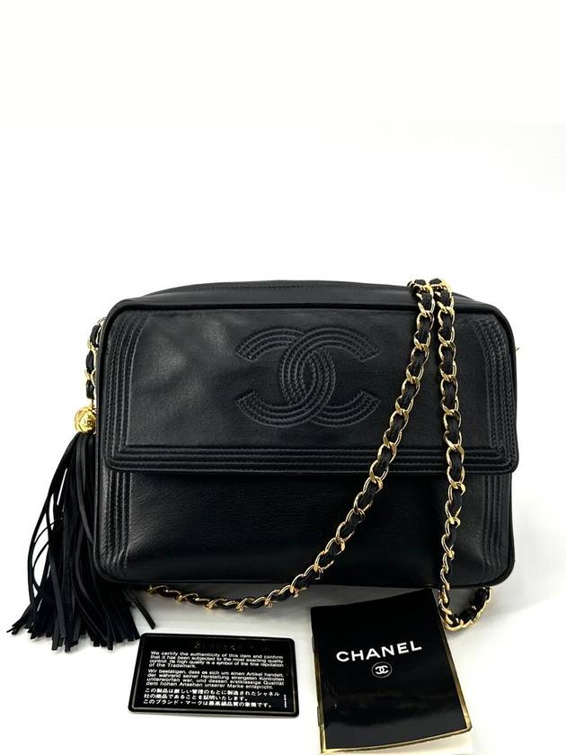 CC logo lambskin flap camera bag cross - CHANEL - BALAAN 1