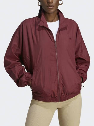 ESS Track Top Windbreaker Jacket IC5309 Burgundy WOMENS UK M - ADIDAS - BALAAN 1