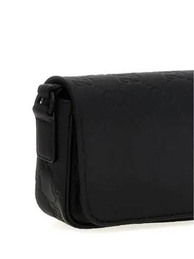 GG Rubbereffect Shoulder Bag Black - GUCCI - BALAAN 4