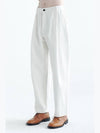 Denim Wide Pants Cream - NOIRER - BALAAN 1