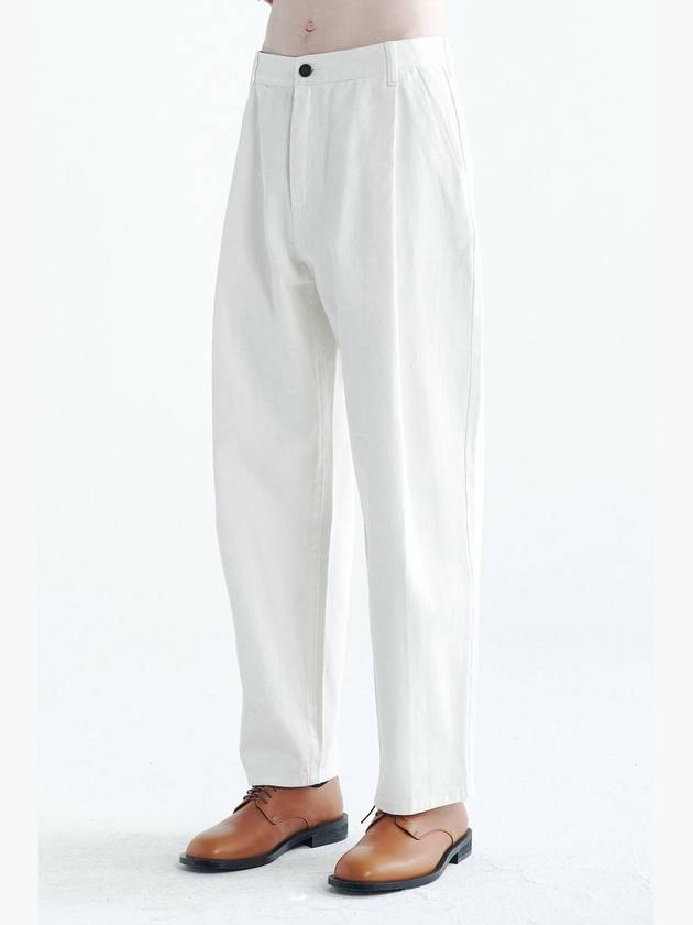 Denim Wide Pants Cream - NOIRER - BALAAN 2