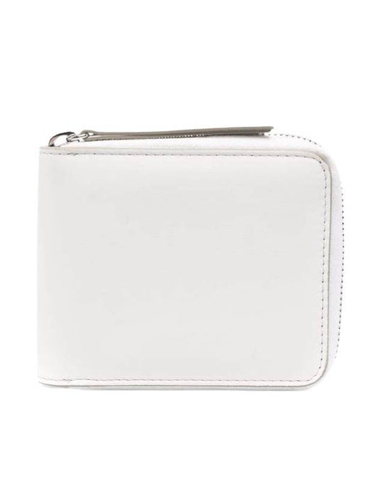 Stitched Zipper Halfwallet White - MAISON MARGIELA - BALAAN.