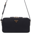 Enamel Triangle Cross Bag Black - PRADA - BALAAN 3