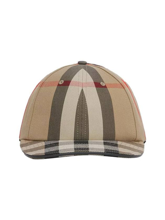 Detail Check Cotton Logo Ball Cap Beige - BURBERRY - BALAAN 1