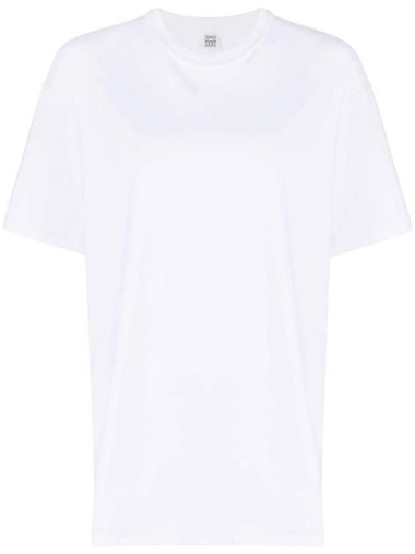 Organic Cotton Short Sleeve T-Shirt White - TOTEME - BALAAN 1