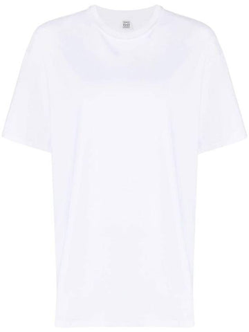 Organic Cotton Short Sleeve T-Shirt White - TOTEME - BALAAN 1