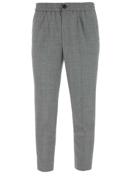 Men's Wool Banding Slacks Grey - AMI - BALAAN 2